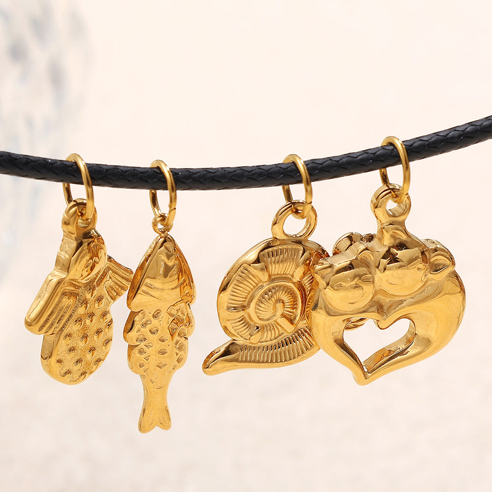 European Sea Life Pendant Turtle Dolphin Tuna DIY Jewelry