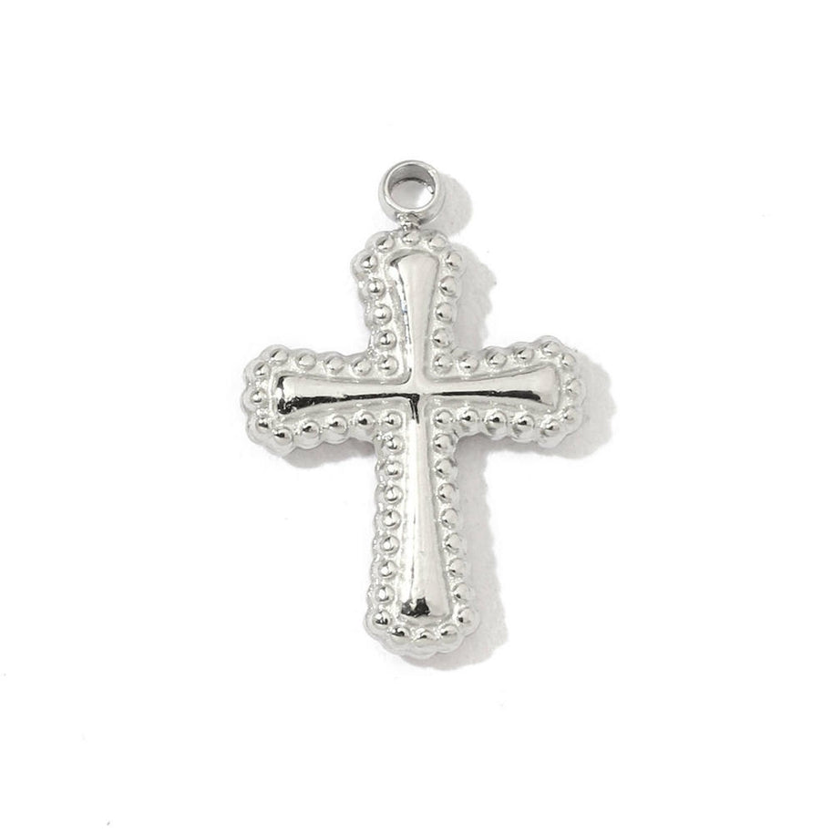 Cross Pig Nose Pendant | Stainless Steel Gothic Charm