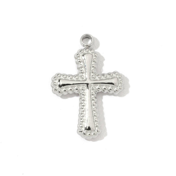Cross Pig Nose Pendant | Stainless Steel Gothic Charm