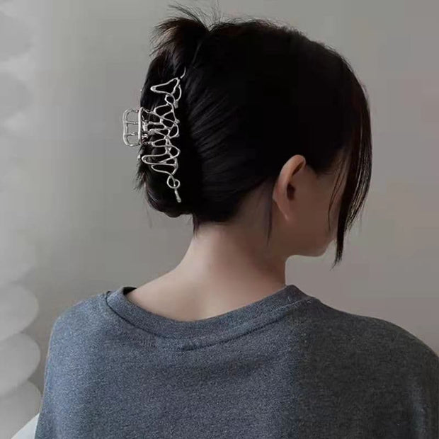 Large Silver Metal Claw Clip JSC624