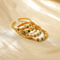 Colorful CZ Band Ring JSR23080502