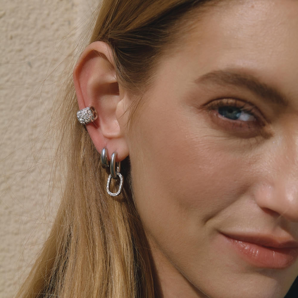 Clip-On Earrings | No Piercing Zircon | Stainless Steel