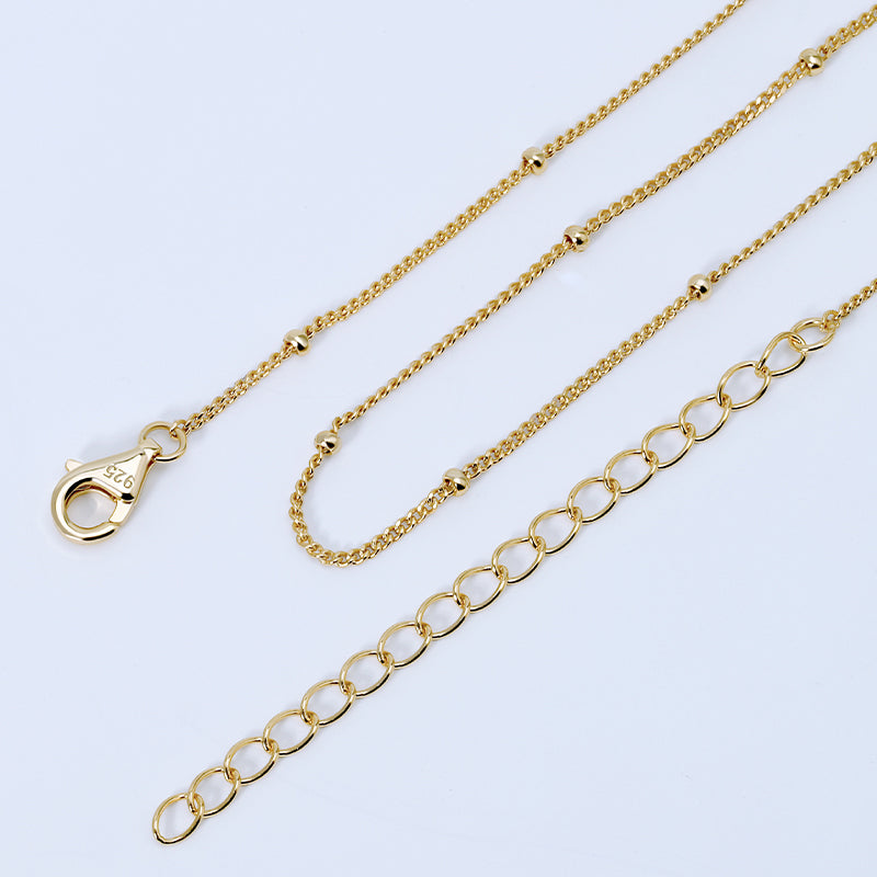 1mm Spheres Chain Necklace