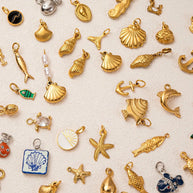 DIY Sea Creatures Pendant Steel 18K Gold Plated Women