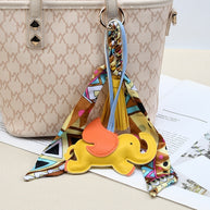Dumbo Keychain | Cute Leather Tassel Scarf Bag Charm