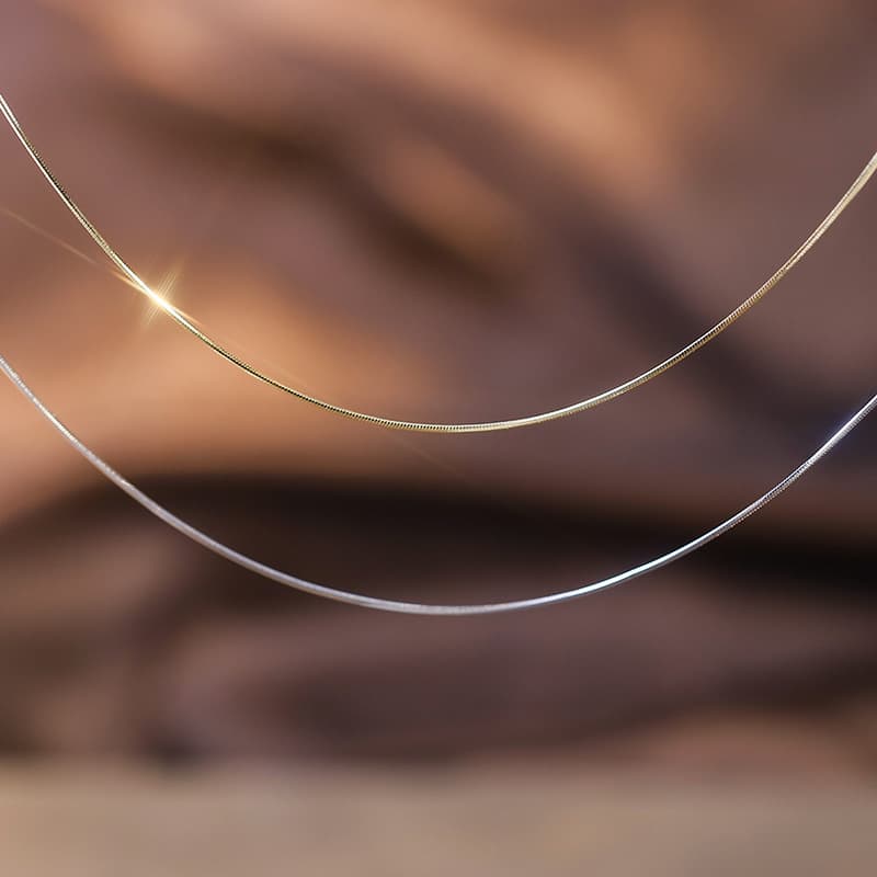 Sterling Silver Herringbone Chain Necklace GS2798