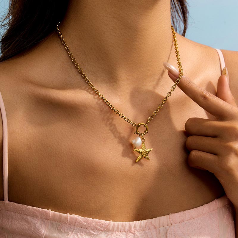 Starfish Charm Necklace