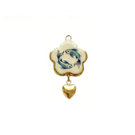 Print Series Zodiac Charm Steel 18K Gold Plated DIY JX255014QI