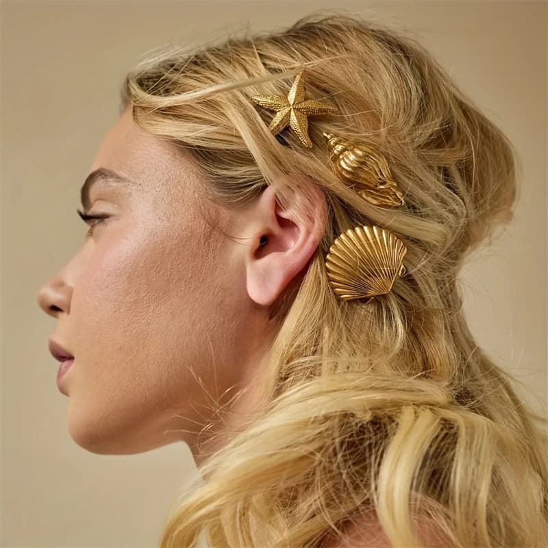 Charming Shell Metal Hair Clip JSC617