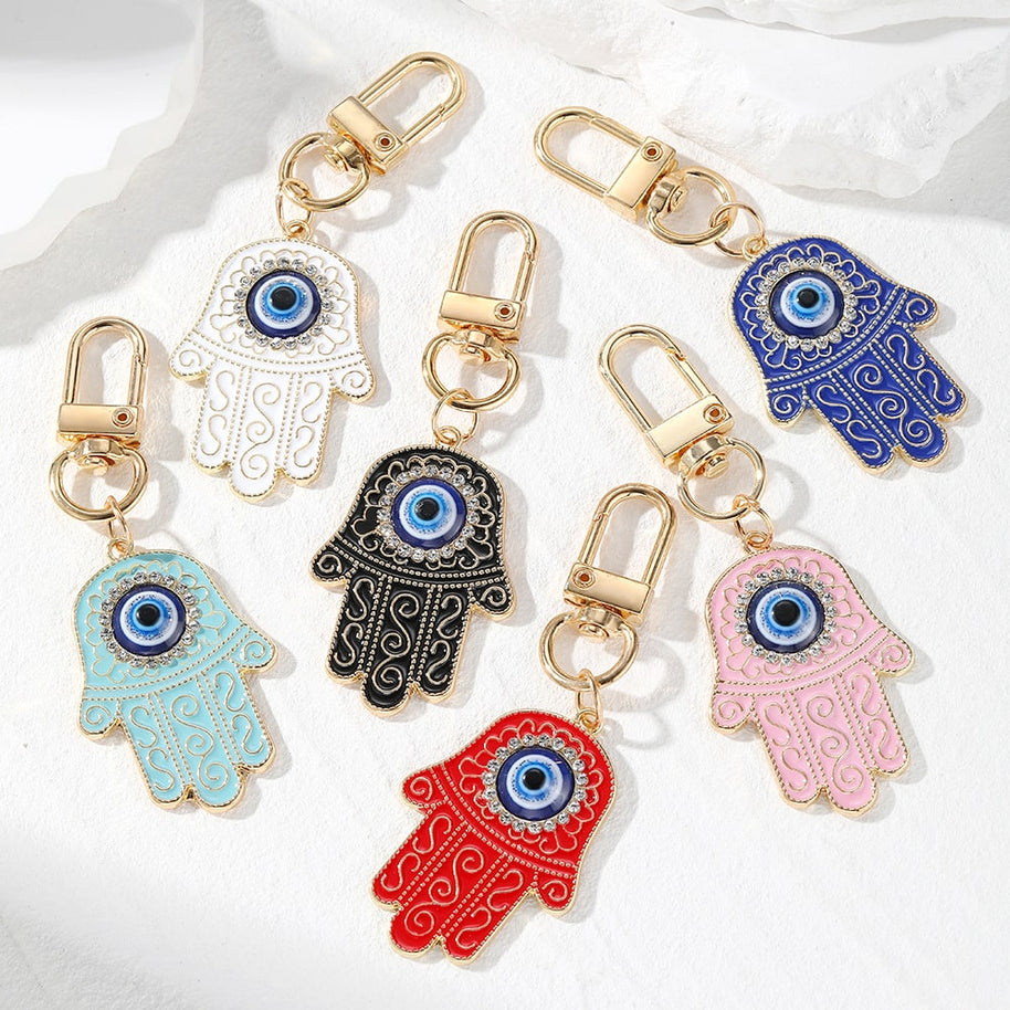 Evil Eye Keychain | Vintage Ethnic Charm | Bag Pendant