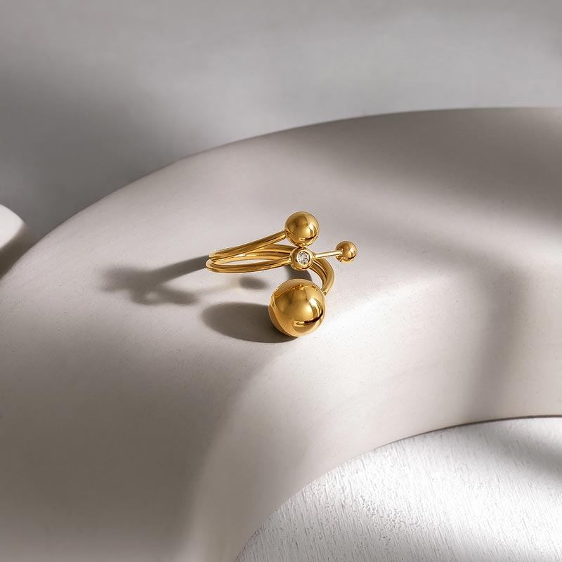 Geometric Ball Open Ring JSR020010