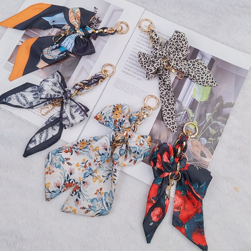 Scarf Keychain | Hand-Woven Bag Charm & Chain Extender