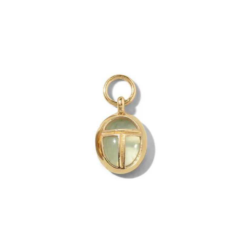CZ Pendant Steel 18K Gold Vacuum Plating Adjustable Chain