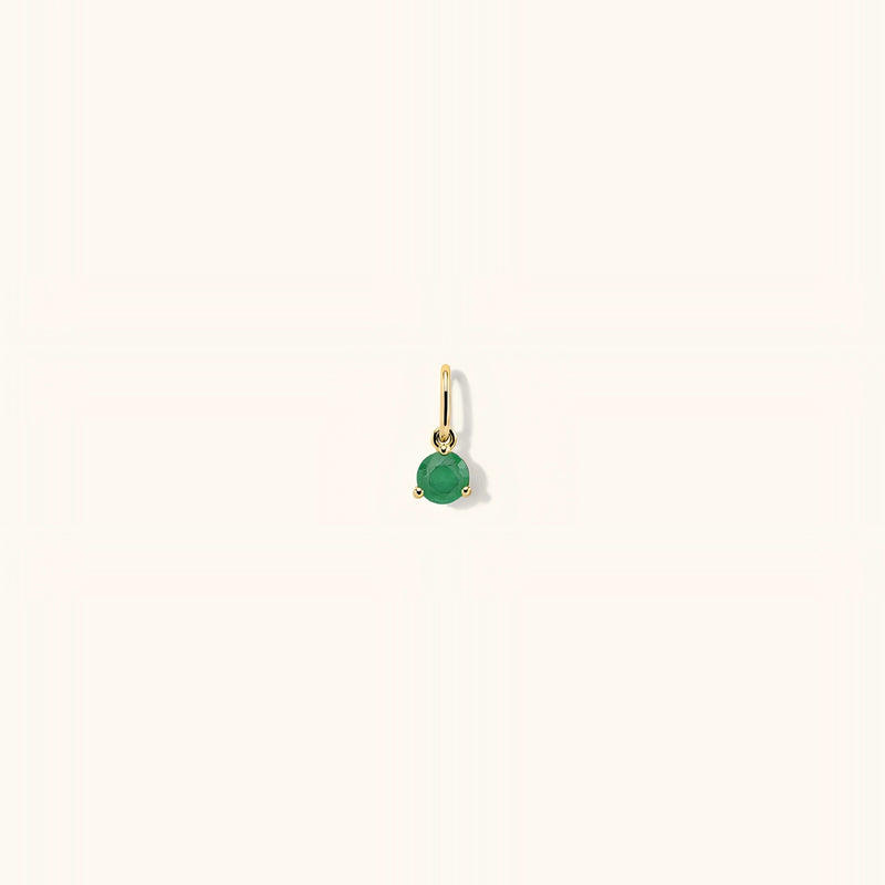 4mm Green Agate Birthstone Charm