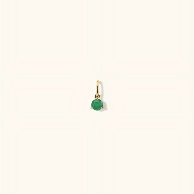 4mm Green Agate Birthstone Charm