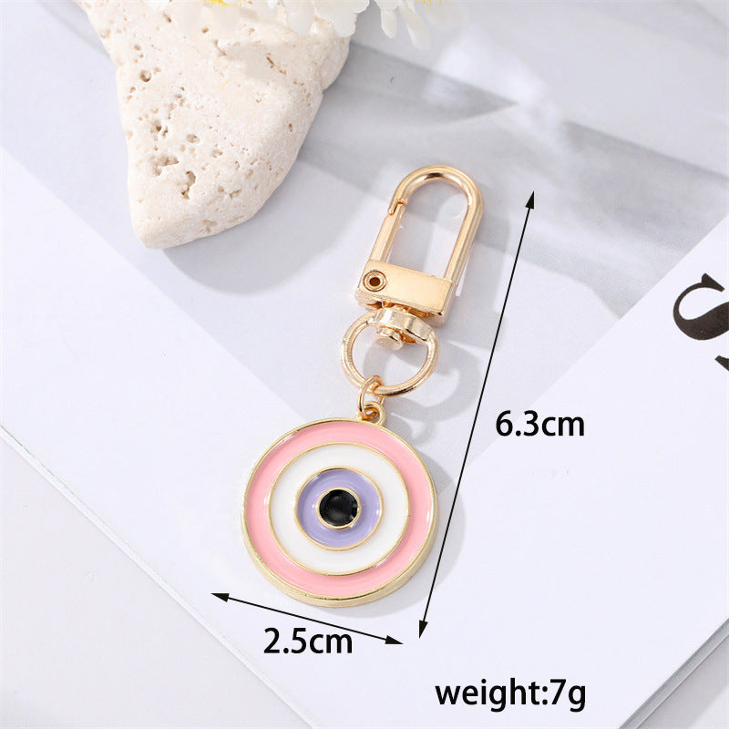 Evil Eye Keychain | Colorful Drop Charm | Heart Shape
