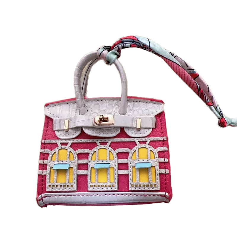 Pu Mini House Backpack Charm JXX19
