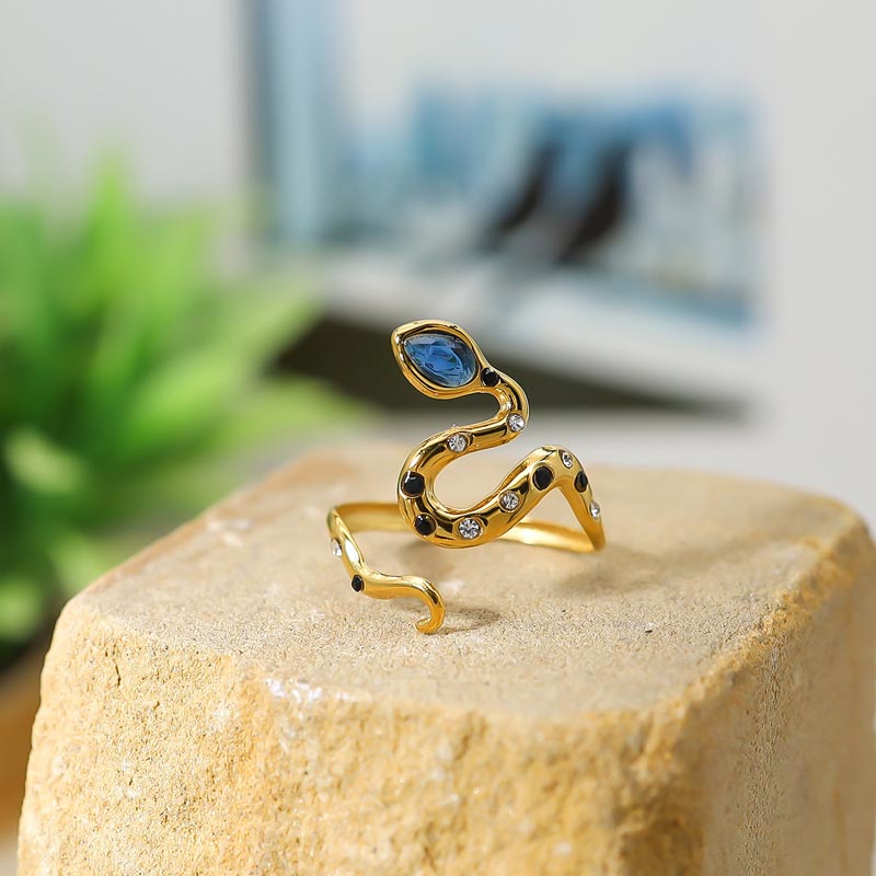 Blue Eye Snake Ring JSR23072704