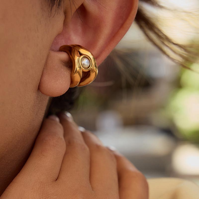 Two Row Textured Ear Cuff