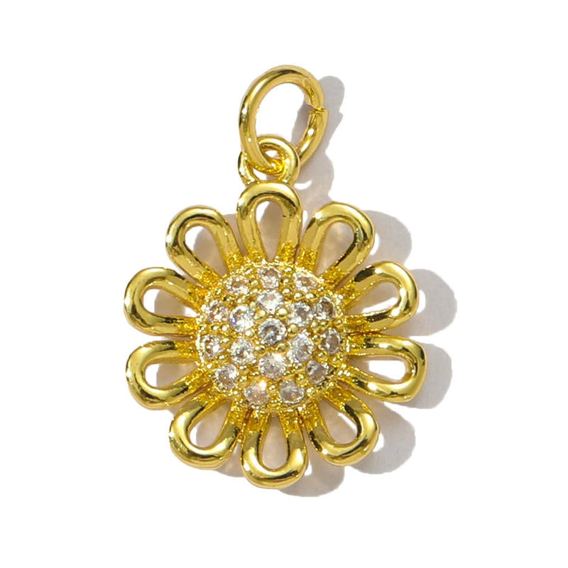 Bow Flower Pendant | French Vintage Zircon Necklace Charm
