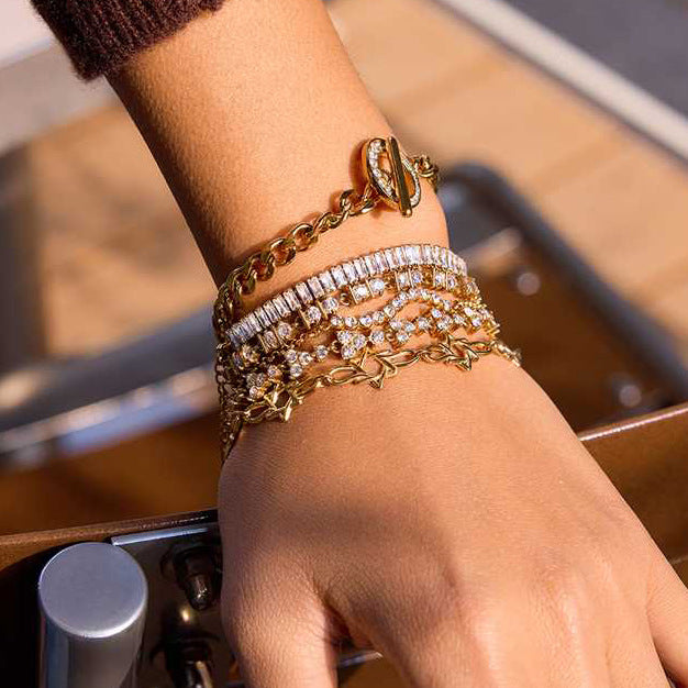 Tennis Bracelet | Zircon Stainless Steel | Korean Style