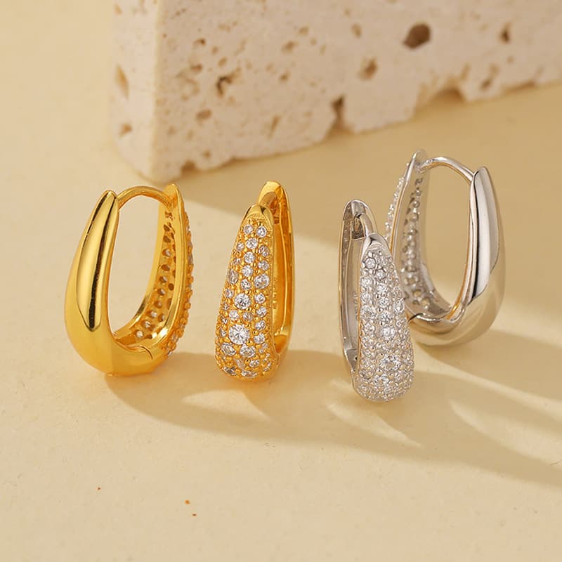 Pave U Hoop Earring JAN6187