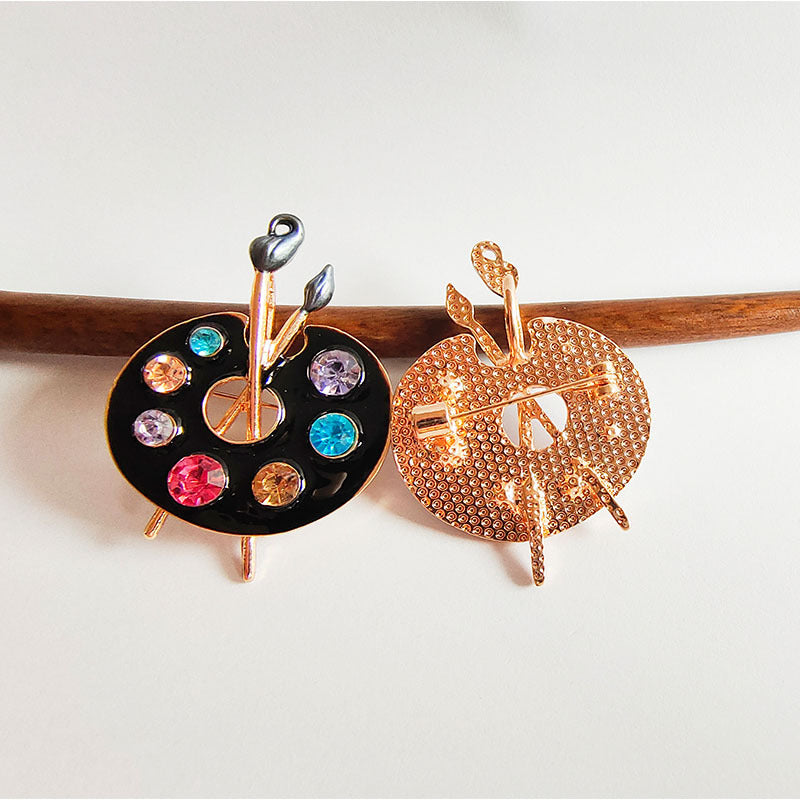 Enamel Palette Brooch | Artist Pin | Unisex Fashion JXBS425