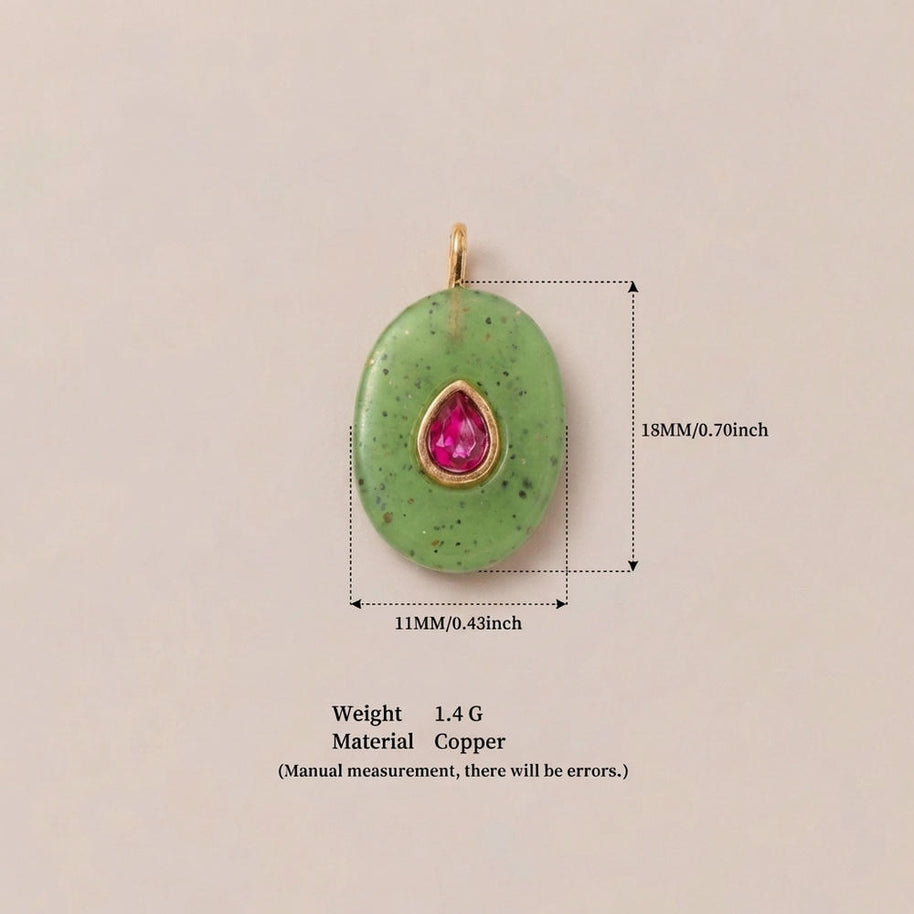 Glass Zircon DIY Pendants Dopamine Colorful Birthstone Charm