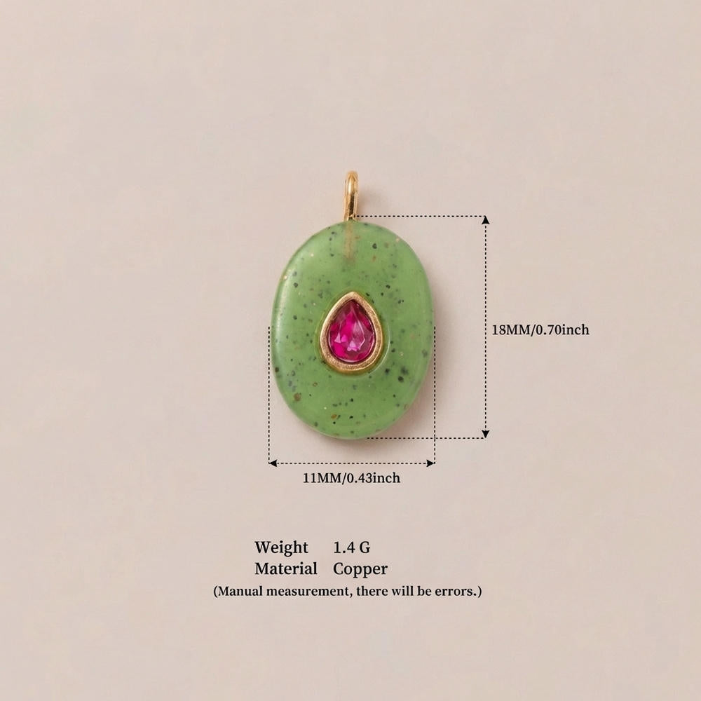 Glass Zircon DIY Pendants Dopamine Colorful Birthstone Charm