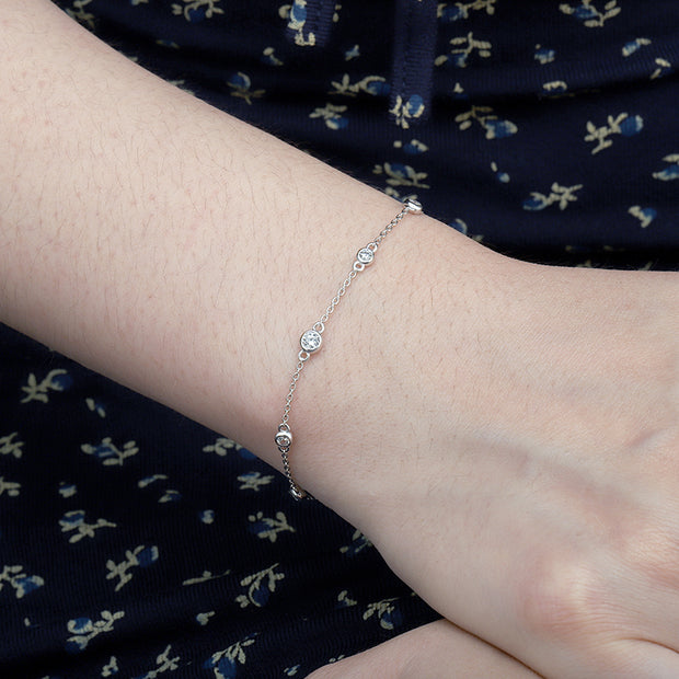 CZ Station Bracelet