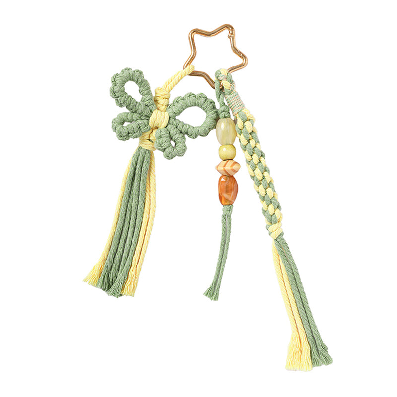 Cotton Spring Tassel Keychain Handmade Woven Fashion Gift