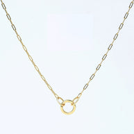 Paperclip Chain Charm Necklace