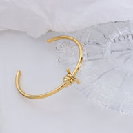 Twisted Knot Open Bangle JLB1017