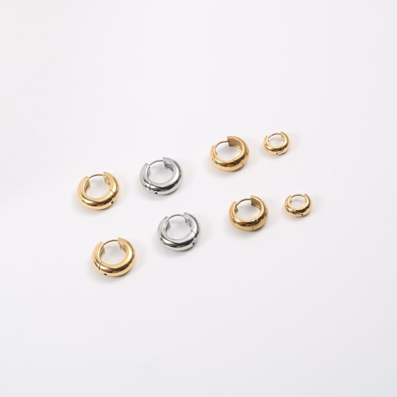 Bold Tube Hoop Earring JAE576