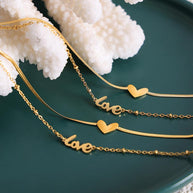 Love And Heart Two Layer Bracelet
