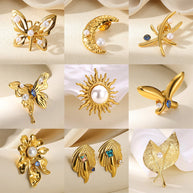 Renaissance Pearl Brooch | Bohemian Elegant High-Shine Finish