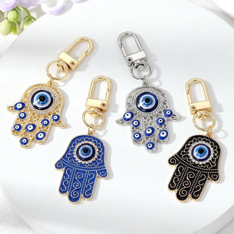 Hamsa Keychain | Evil Eye Pendant | Turkish Charm
