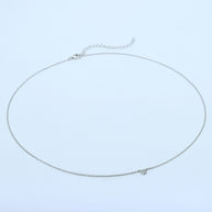 Sterling Silver Bezel Necklace