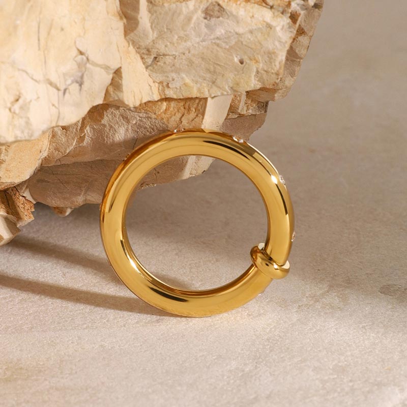 Gold Plated Stainless Steel Ring Band