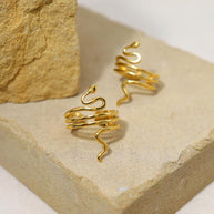 Gold Plated Stainless Steel Snake Ring JSR23072702