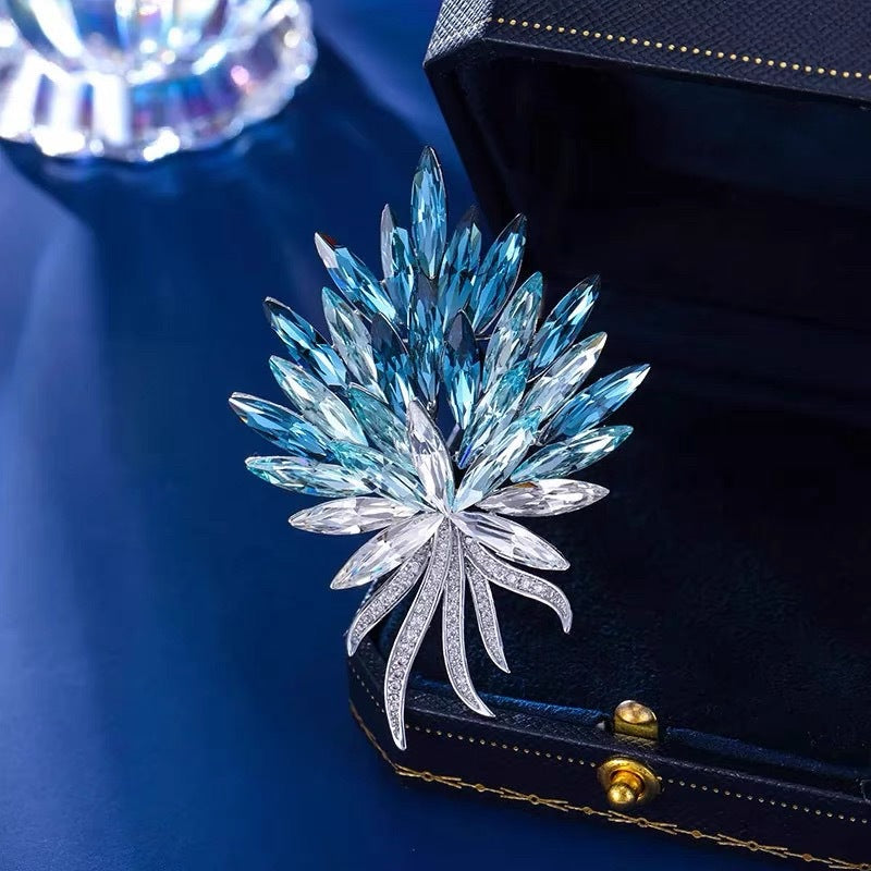 Wheat Brooch | Gemstone Harvest Pin | Elegant Women's JXBS420