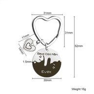 Heart Keychain | Stainle Steel Engrave | Couple Gift