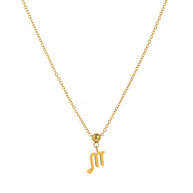 12 Zodiac Sign Charm Pendant Steel 18K Gold Tarnish Resistant