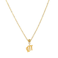 12 Zodiac Sign Charm Pendant Steel 18K Gold Tarnish Resistant