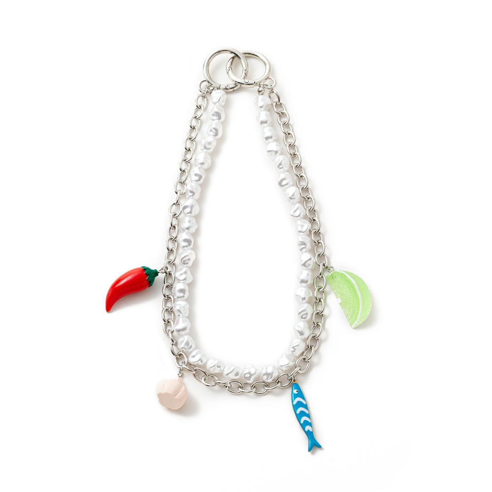 Double-Layered Beaded Fruit Pendant DIY Bag Charm JX251701Q01