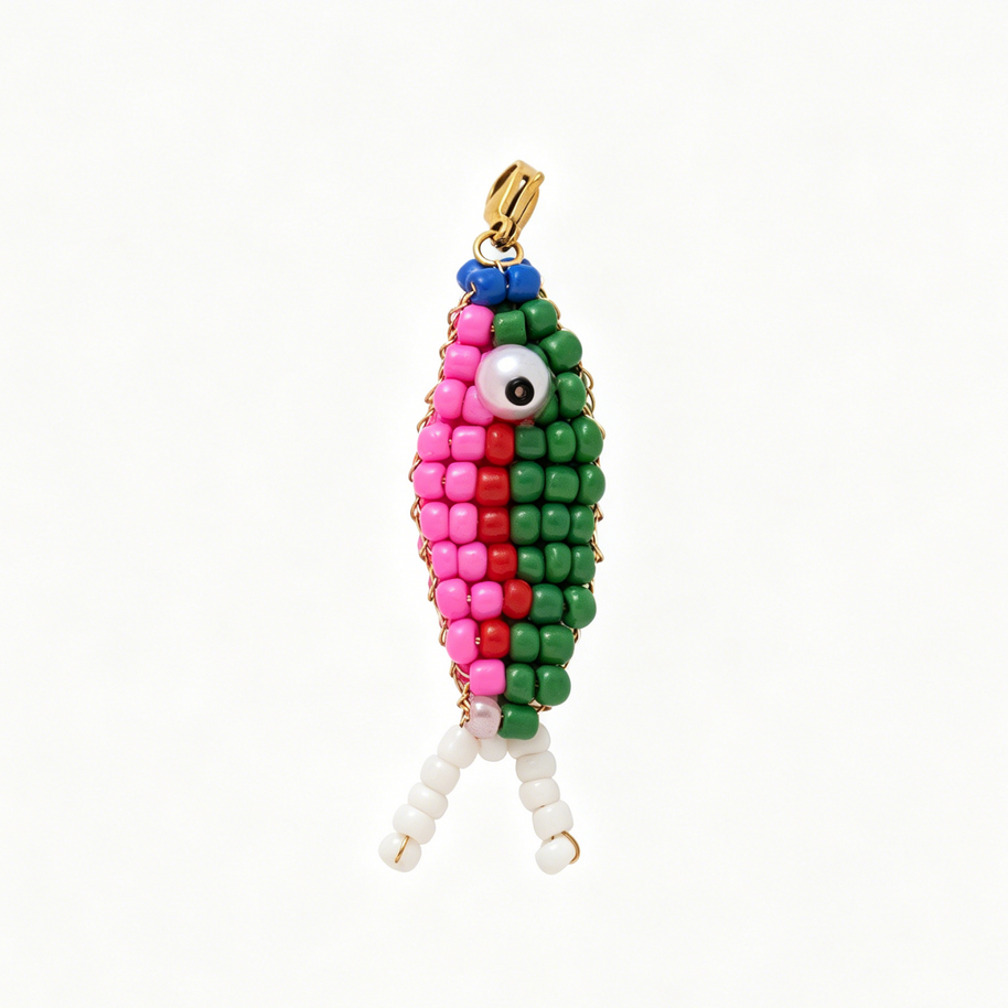 Colored Fish Shoe Charm 14K Gold Plated Copper JX26041241GK