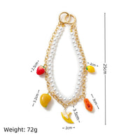 Double-Layered Beaded Fruit Pendant DIY Bag Charm JX251701Q01