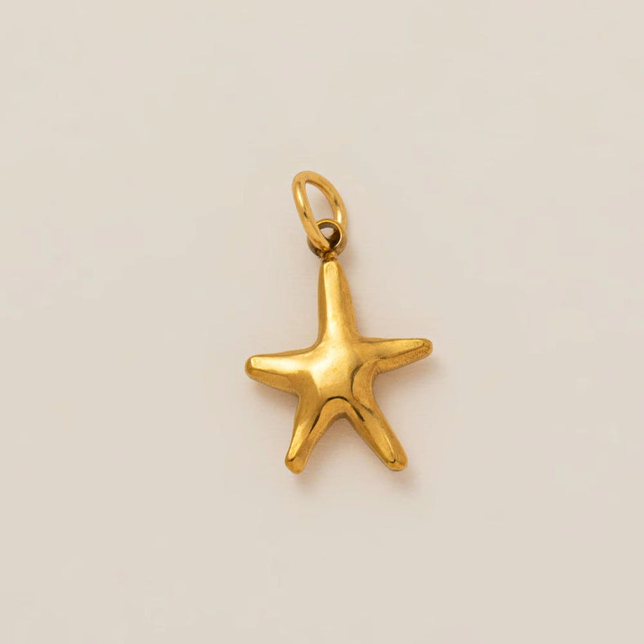DIY Sea Creatures Pendant Steel 18K Gold Plated Women