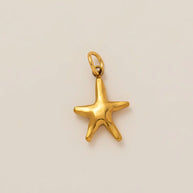 DIY Sea Creatures Pendant Steel 18K Gold Plated Women