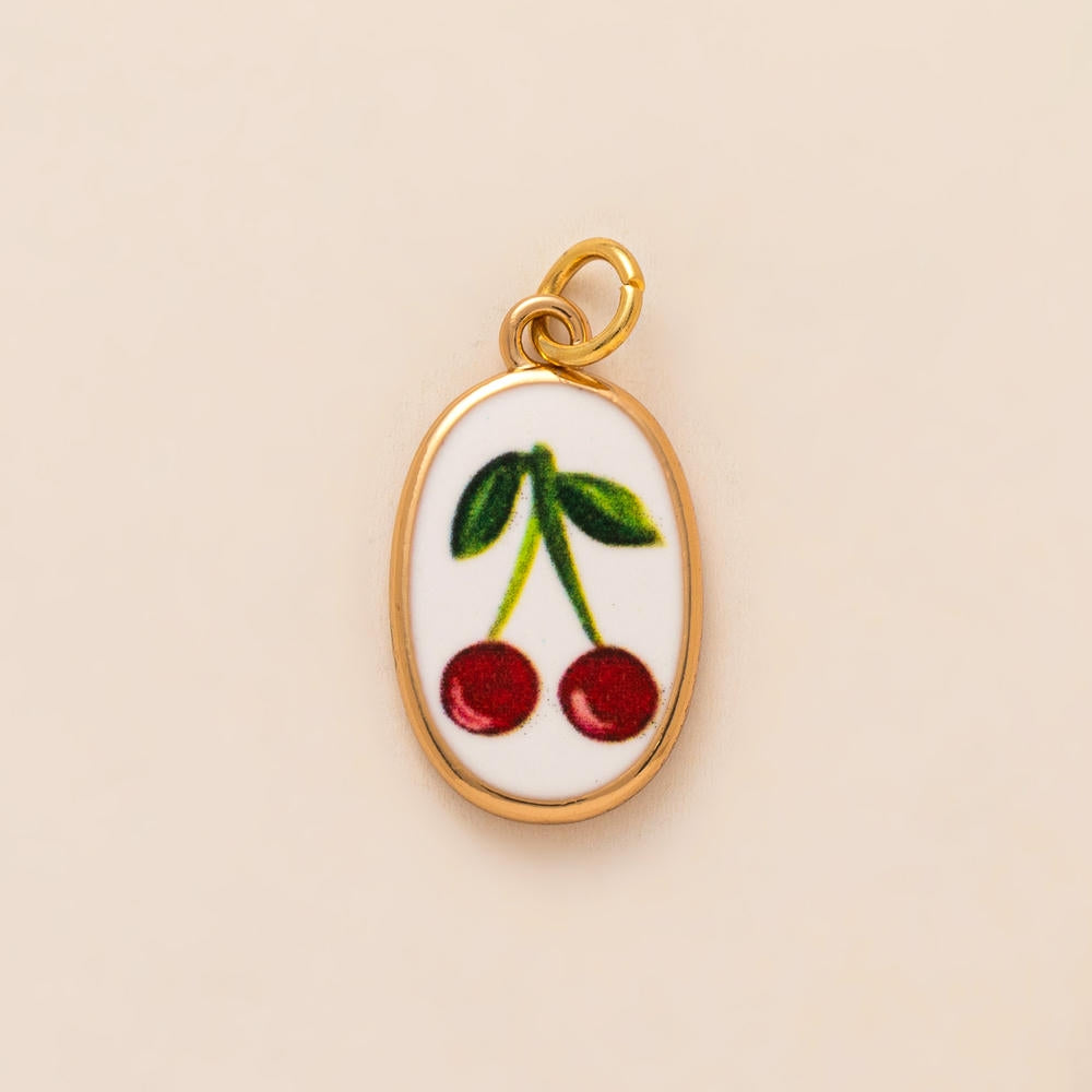 Colorful Pumpkin Bird Enamel Pendant 18K Gold Plated Women
